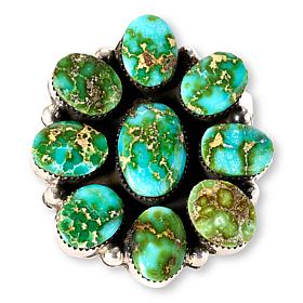 Chaco Canyon Sterling Silver Multicolor Sonoran Turquoise Cluster Ring