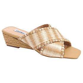 Charles by Charles David Nelios Open-Toe Woven Raffia Wedge Sandal