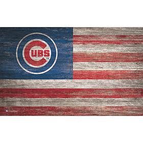 Chicago Cubs Distressed Flag 11x19