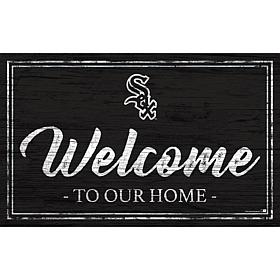 Chicago White Sox Team Color Welcome Sign - 11x19"