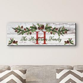 Christmas Pine Personalized 9"x27" Canvas