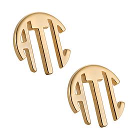 Circle Monogram Earrings