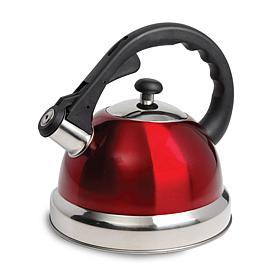 Claredale 1.7 Qt Whistling Tea Kettle with Nylon Handle (Red)