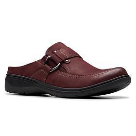 Clarks Collection Carleigh Viola Nubuck Leather Casual Mule