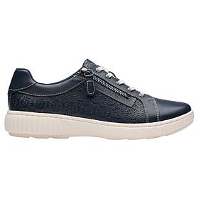 Clarks Collection Caroline Rio Laser-Cut Leather Lace-Up Sneaker