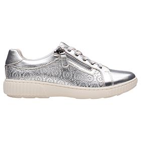 Clarks Collection Caroline Rio Laser-Cut Leather Lace-Up Sneaker