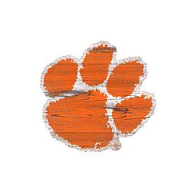 Clemson University Distressed Logo Cutout Sign