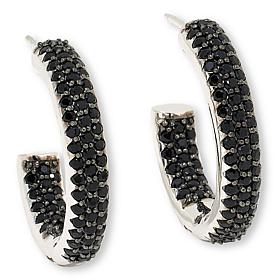 Colleen Lopez 1" Gemstone Hoop Earrings