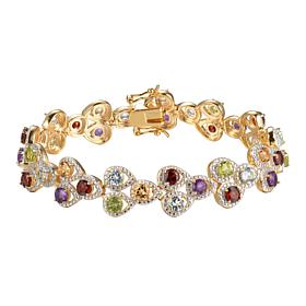 Colleen Lopez 18K Gold-Plated Multigemstone Rainbow Station Bracelet
