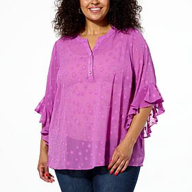 Colleen Lopez Dramatic Sleeve Woven Tunic