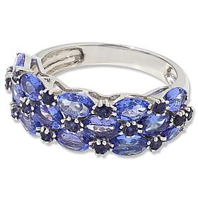 Colleen Lopez Exotic Colored Gemstone 3-Row Ring