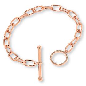 Colleen Lopez Gold-Plated 1/4ctw Colored Diamond Toggle Bracelet