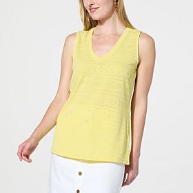 Colleen Lopez Knit Eyelet Tank Top 