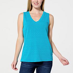 Colleen Lopez Knit Eyelet Tank Top 