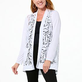 Colleen Lopez Lace Detail Topper with Pockets