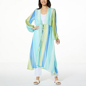 Colleen Lopez Ombre Woven Chiffon Duster 