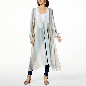 Colleen Lopez Ombre Woven Chiffon Duster 