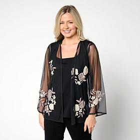 Colleen Lopez Printed Mesh Topper