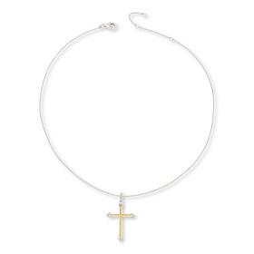 Colleen Lopez Sapphire and Diamond Cross Pendant with Chain