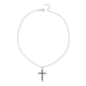 Colleen Lopez Sapphire and Diamond Cross Pendant with Chain