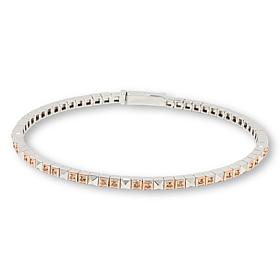 Colleen Lopez Sterling Silver 0.50ctw Diamond Flexible Bangle Bracelet