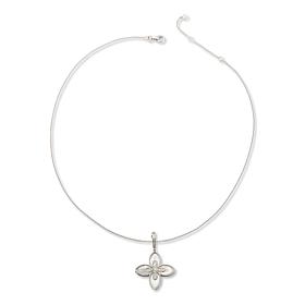 Colleen Lopez Sterling Silver 1/10ctw Diamond Pendant with Chain