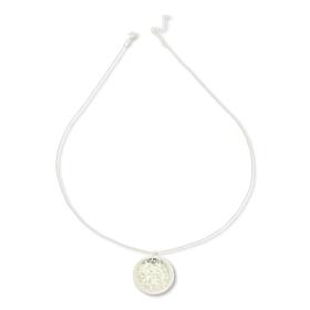 Colleen Lopez Sterling Silver Diamond Slice Circle Pendant