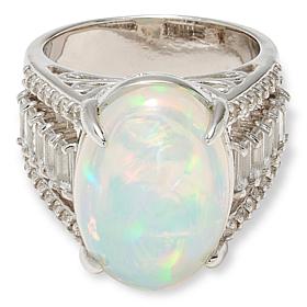 Colleen Lopez Sterling Silver Ethiopian Opal and Gemstone Ring 