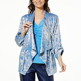 Colleen Lopez Woven Cascade Front Jacket