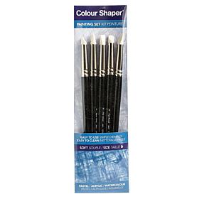 Color Shaper Painting Tool/Pastel Blending Assorted Soft No. 6, 5-pack