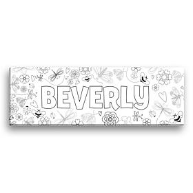 Color Your Own Canvas 9x27 Butterfly Floral