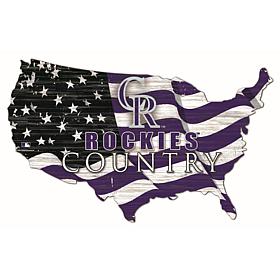 Colorado Rockies USA Shape Flag Cutout