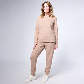 Comfort Code Quilted Knit 2-piece Top and Jogger Set