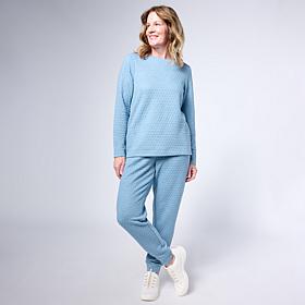 Comfort Code Quilted Knit 2-piece Top and Jogger Set