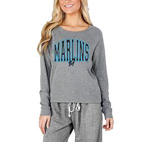 Concepts Sport Mainstream Ladies Knit Long Sleeve Top - Marlins