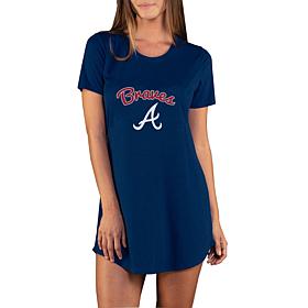 Concepts Sport Marathon Ladies Knit Nightshirt - Braves