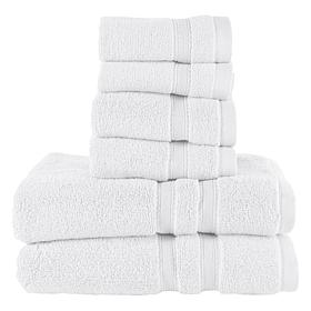 Concierge Collection Coastal 6-piece 100% Cotton Towel Set 