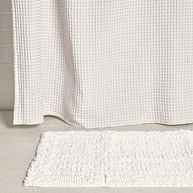 Concierge Collection Shower Curtain & Bath Mat Set