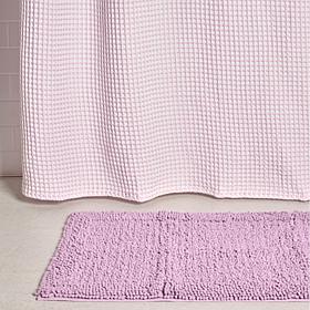 Concierge Collection Shower Curtain & Bath Mat Set