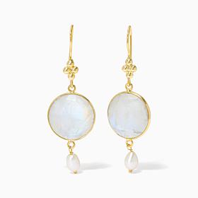 Connie Craig Carrol Jewelry Labradorite Pearl Drop Earrings