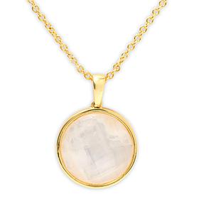Connie Craig Carroll Jewelry 18mm Doublet Gemstone Pendant with Chain