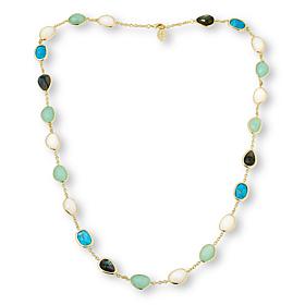 Connie Craig Carroll Jewelry Aspen Multigemstone Bead Station Necklace