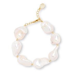 Connie Craig Carroll Jewelry Baroque Cultured Pearl Station Bracelet