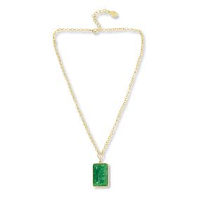 Connie Craig Carroll Jewelry Bobbi Ray 20" Jade Pendant Necklace
