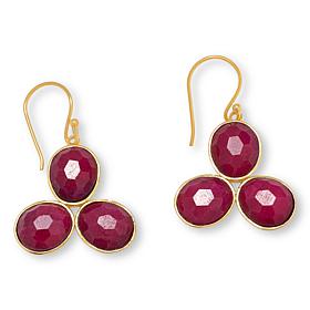 Connie Craig Carroll Jewelry Cushion Gemstone Drop Earrings