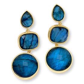 Connie Craig Carroll Jewelry Doublet Gemstone Drop Earrings