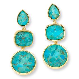 Connie Craig Carroll Jewelry Doublet Gemstone Drop Earrings