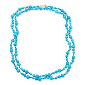 Connie Craig Carroll Jewelry Landon 60" Gemstone Beaded Necklace