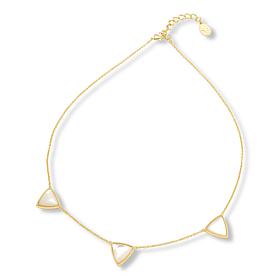 Connie Craig Carroll Jewelry Soren 20" Gem Triangular Station Necklace