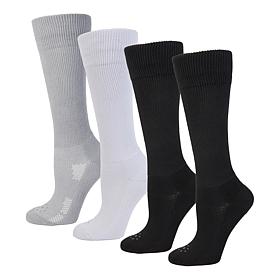 Copper Life 4-pack Medium-Compression EcoWick Wide Over-the-Calf Socks